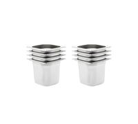 vidaXL Récipients Gastronorm 8 pcs GN 1/6 150 mm Acier inoxydable Argent G