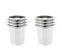 Récipients Gastronorm 8 pcs GN 1/6 200 mm Acier inoxydable vidaXL vidaXL