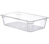Récipients GN 1/1 ARAVEN, polycarbonate, profondeur : 130 mm, capacité : 17,2 L, perforés