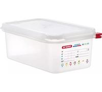 Récipients GN ARAVEN avec couvercle 1/4, PP, profondeur : 65 mm, contenance : 1,8 L, hermétiques