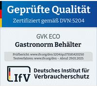 Récipients GN Gastronorm 1/2 20 mm en acier inoxydable GVK ECO