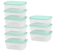 Récipients hermétiques à clipser avec couvercles - Récipients de conservation alimentaires - Anti-fuite, passent au micro-ondes, au congélateur, au lave-vaisselle - Réutilisables (2 l - Lot de 9)