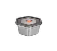 Récipients hexagonaux en acier inoxydable conçus pour une fermeture hermétique et une gestion efficace de l'espace de cuisine (1400 ml)