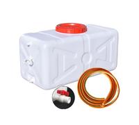 Récipients stockage d'eau épaissie, avec tuyau d'arrosage de 3m/118in long HDPE Polyéthylène haute densité Matière première pour camping en plein air RV Autoconduite(Size:25L+(3m/118in long hose))