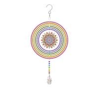 Recitem Diamond Painting Pendentif Carillon éolien pour enfants Peinture diamant rotative DIY 5D Carillon éolien Attrape-soleil Kit de bricolage pour la décoration de la maison pour cadeaux créatifs