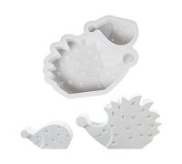 Recitem Lot de 2 emporte-pièces en silicone en forme de hérisson - Pour biscuits de Noël et biscuits - Avec motif hérisson - Passe au lave-vaisselle (B)