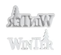 Recitem Moule en silicone - Pour l'hiver - Bricolage - Décoration saisonnière - Pour décoration festive de la maison - Avec 2 tailles (A)