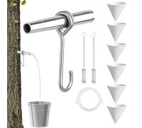 Recitem Robinets de sirop d'érable avec 1/3/6 pièces Entonnoir filtrant Sirop d'érable Crochet Sirop d'érable Kit de tarauds pour sirop d'érable, Sugaring, érable, sirop Accessoires (Paquet 3)