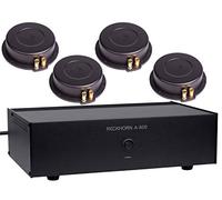 Reckhorn A-800 Caisson de basses Mono Amplificateur 1 x 800 W/2 Ohms et 4 BS-200 Bass / Shaker
