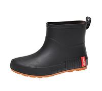 Reckoning Bottes d'étudiant en velours chaud antidérapant Chaussures aquatiques en caoutchouc, Noir , 38.5 EU