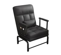 Reclining Sofa Chair - Confortable Folding Recliner for Office Naps, Bedroom Armchair & Computer Use, Compact Single Seat with Soft Cushion (noir, 65 cm Width)