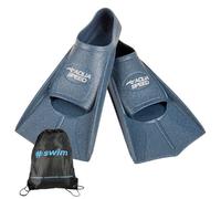 RECO Kit Aqua Speed HIGH TECH Palmes de natation courtes pour adultes et enfants + sac à dos ULTRAPOWER #Swim | Hommes | Femmes | Palmes d'entraînement | Couleur : Onyx océanique/01, Taille : 37/38