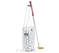 Recogedor de Pelotas de Golf - Cesta Resistente para 120 Bolas, Cubo de Acero Inoxidable | Contenedor Portátil con Asa para Aficionados, Campos de Entrenamiento, Prácticas y Accesorios Deportivos