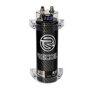 RECOIL R2D Condensateur Voiture 2.0 Farad Voltmètre Numérique Bleu | 1200W, Faible ESR, Protection Automatique, 10-16V DC - Condensateur pour Ampli Audio