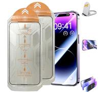 Recollectk Protection d'écran Grasoftness invisible Anti-traces de doigts Anti-poussière Sans bulles HD Anti-Peep Film trempé pour iPhone 16 15 14 (2PC-MIX, pour iPhone14Promax)