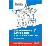Recommandations nutritionnelles pour la population 2ème édition - Marie-Caroline Baraut - Med-Line - broché - Scolaire / Universitaire