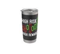 Récompense à haut risque - Day Trading & Scalping Chart Traders Gobelet isotherme en acier inoxydable double paroi