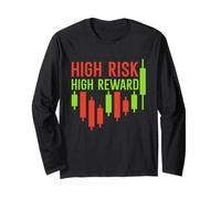 Récompense élevée à Haut Risque - Trading Motivation Chart Trader Manche Longue