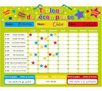 Récompense magnétique/Star/Tableau des responsabilités/de comportement pour jusqu'à 3 Enfants. Planche Rigide de 16 "x 13" (40 x 32cm) avec Boucle de Suspension