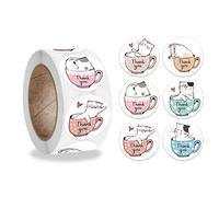 Récompenses Autocollants, Autocollant Animaux en Rouleau 500 Pièces Sticker de Animaux Chat Étiquette Adhésives Rouleau pour Enfants Cadeau Anniversaire décoration et Bricolage