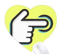 Reconnaissance d 'action en cliquant sur le bouton du doigt Jeux de tapis de souris en forme de coeur