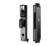 Reconnaissance E 3D Déverrouiller La Serrure De Porte Numérique avec Mot Passe D'empreinte Digitale Caméra Électronique sans ureau de l'hôtel(D14P 24250 R-C S-H,Tuya app Version)