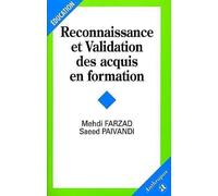Reconnaissance et validation des acquisitions - FARZAD/PAIVANDI - Economica Anthropos - broché - Livre