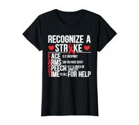Reconnaître Une Crise cérébrale de Sensibilisation à Un AVC Je Porte du Rouge T-Shirt Graphique avec Valeur