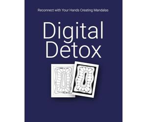 Reconnect with Your Hands Creating Mandalas: Creative alternative to screens. Activity book with 50 pages for tracing and coloring. Large 8x10 format, no-bleed paper.