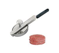 Reconstitueur à Steak Ovale en Inox - Spécial Boucher - Qualité Supérieure - Professionnel - pour Hamburger - Contenance en Viande : 172 ml, Gris