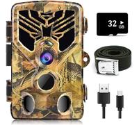RecorCam Caméra de Chasse, 50MP 4K HD Camera Chasse Nocturne, IR 850nm Piege Photographique, 0.2s Capture Rapide, Étanche IP65, Camera Chasseur avec Carte de 32 G (HC810A YE)