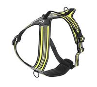 Record Harnais pour Chien Action Alpi - Taille L - Couleur Jaune - Nylon tissé avec Bandes réfléchissantes 3m scotchlite - circonférence 70-95 cm