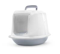 Record Arena+ Litière pour Chats fermée avec poignée et Filtre, Bleu 57 x 39,5 x 38 cm. Toilettes en Plastique Design Moderne, Facile à Nettoyer, fabriqué en Italie