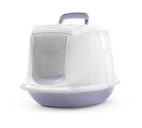 Record Arena+ Litière pour Chats fermée avec poignée et Filtre, Lilas 57 x 39,5 x 38 cm. Toilettes en Plastique Design Moderne, Facile à Nettoyer, fabriqué en Italie