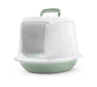 Record Arena+ Litière pour Chats fermée avec poignée et Filtre, Vert 45 x 36 x 31,5 cm. Toilettes en Plastique Design Moderne, Facile à Nettoyer, fabriqué en Italie