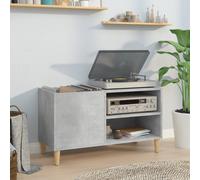 Platenkast 121x38x48 cm bewerkt hout betongrijs831929