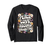 Record Collector - Collection de disques rétro années 60 et 70 - Peace Love Manche Longue