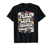 Record Collector - Collection de disques rétro années 60 et 70 - Peace Love T-Shirt