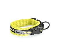 Record - Collier pour Chien Ande - Fabriqué en Nylon résistant - Détails réfléchissants - Attache à Clip en Plastique - Couleur Jaune - Taille S - 2 cm - Circonférence 35-40 cm