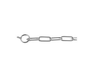 Record - Collier pour Chien avec chaîne torsadée - Maille de Forme Longue - Matériau Acier chromé - Longueur 75 cm - Idéal pour Les Chiens de Grande Taille - Parfait pour Les Chiens Vivants