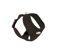 Record Fast Harnais pour Chien - en Nylon Doux - Flexible et Respirant - Attache Laisse en métal - Taille S - Couleur Noir - circonférence 23-28 cm