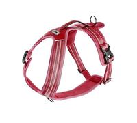 Record Harnais pour Chien Action Alpi - Taille L - Couleur Rouge - Nylon tissé avec Bandes réfléchissantes 3m scotchlite - circonférence 70-95 cm