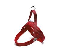 Record Harnais pour Chien Dolomiti - Taille L - Couleur Rouge - Circonférence 70-82 cm - Nylon tissé avec Bandes réfléchissantes 3M ScotchLite