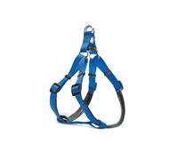 Record - Harnais pour Chien - en Nylon Doux et rembourré avec revêtement en PVC - Bavoir de Type X - Couleur Bleu - Taille L - circonférence 56-81 cm