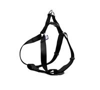 Record Harnais pour Chien en Nylon Souple Noir Taille XL 56-81 cm avec Fixation Rapide au Dos et Double Anneau de Fixation en métal