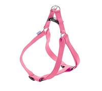 Record Harnais pour Chien en Nylon Souple Rose Taille XL 56-81 cm avec Fixation Rapide au Dos et Double Anneau de Fixation en métal