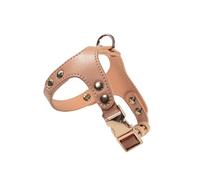 Record Harnais pour Chien London en Simili Cuir Souple - Taille XS - circonférence 23,5-31 cm - Couleur Marron avec Anneau d'accrochage Pratique et Clip en métal