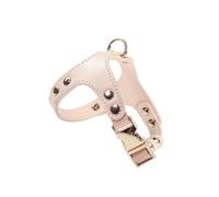 Record - Harnais pour Chien London en Simili Cuir Souple - Taille XS - Circonférence 23,5-31 cm - Couleur Rose - Anneau Pratique et Clip en métal