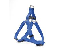Record Harnais pour Chien Nylon Bleu - Taille XL circonférence 53-81 cm - avec Boucles métalliques et Fermeture Rapide