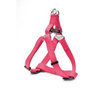Record Harnais pour Chien Nylon Rose - Taille XL circonférence 53-81 cm avec Boucles métalliques et Fermeture Rapide